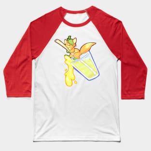 Orange Juice Citrus Kitty Baseball T-Shirt